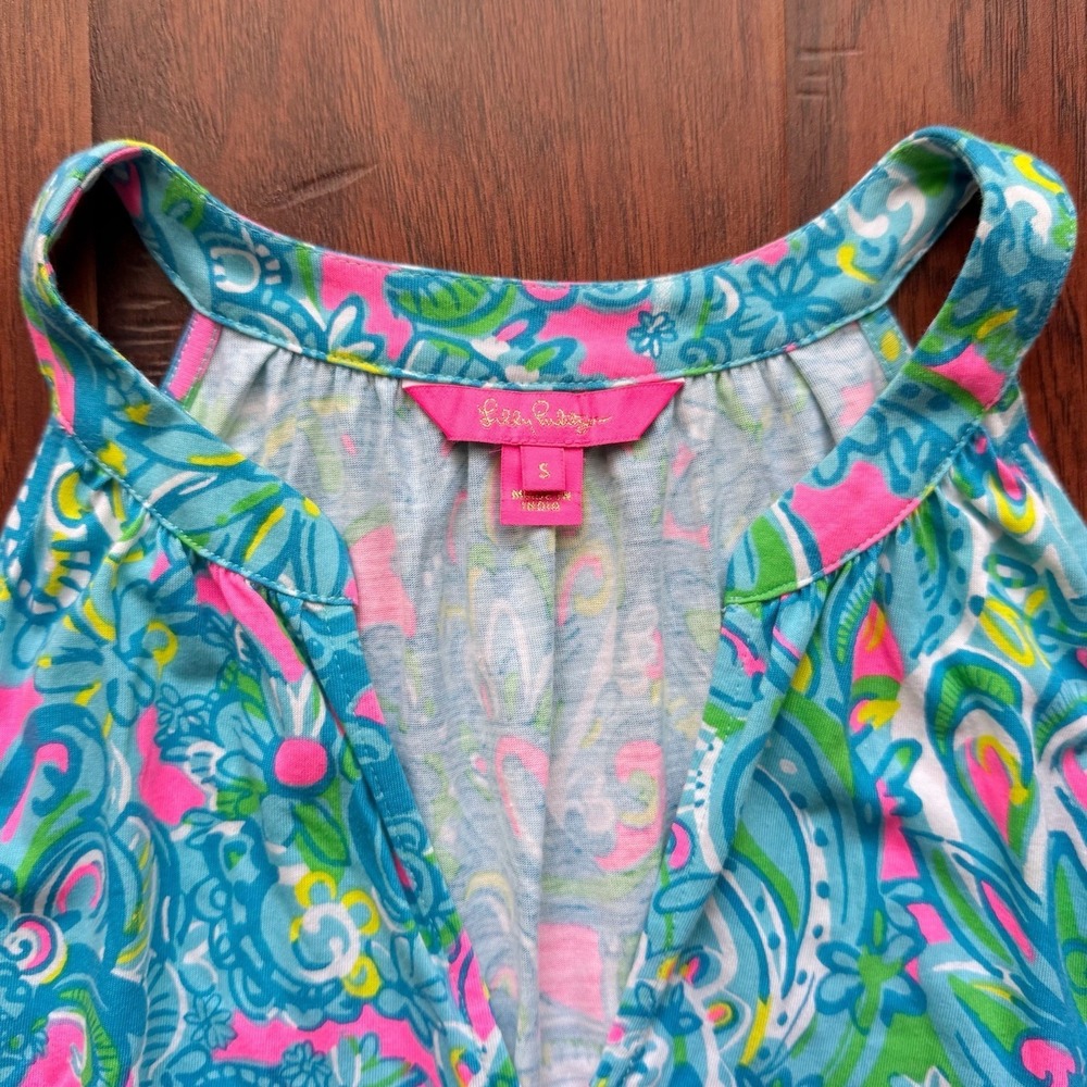 Lilly Pulitzer Danberry Dress S “Seabreeze Hey Gull Friend” Summer Vacation CUTE - Picture 7 of 16